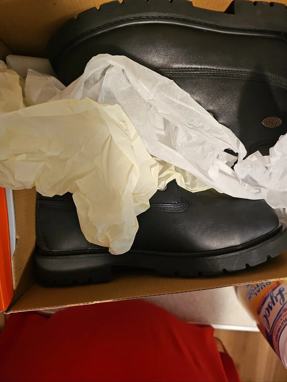 New Lugz Men’s Steel Toe Boots - Black Sz. 9D